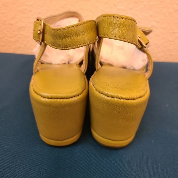 Re-mix Vintage Shoes L'amour Avocado Reproduction 30s Vintage Wedges Size 6 - Picture 4 of 5